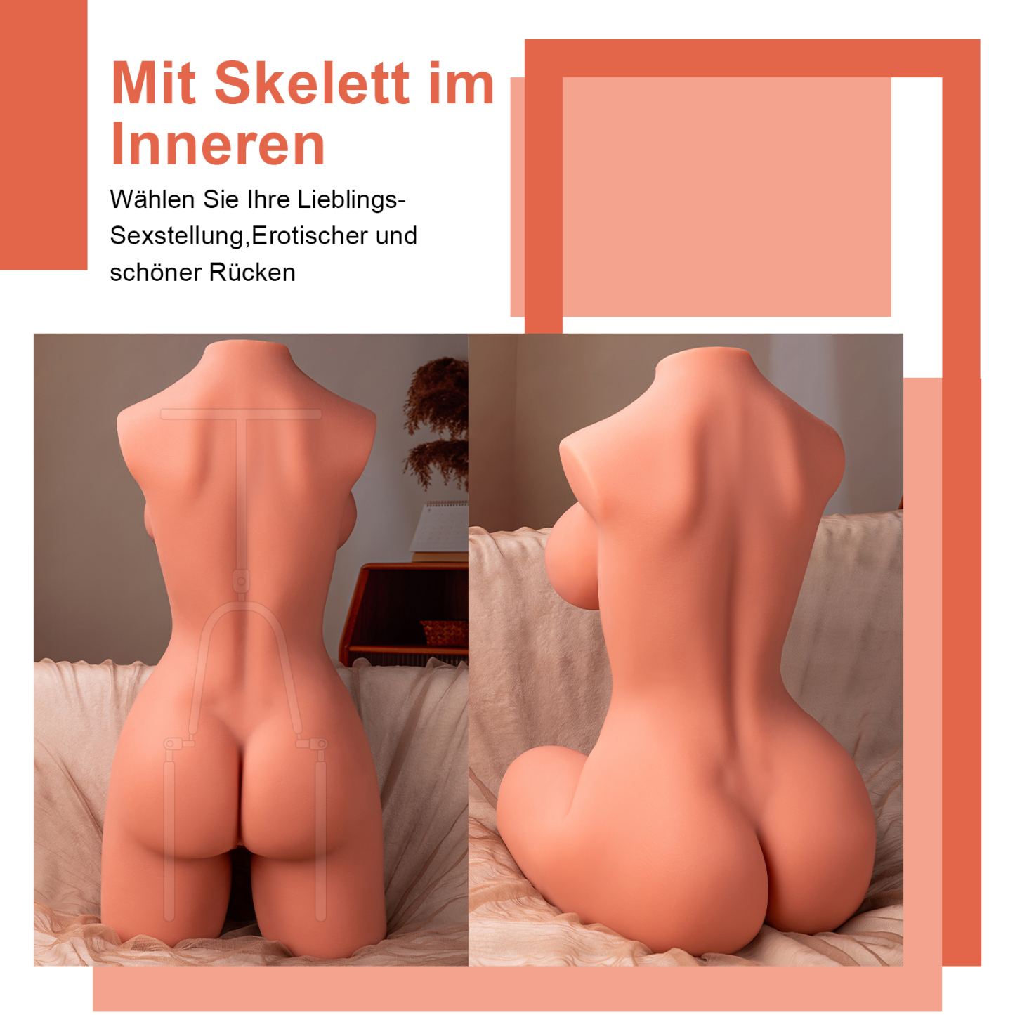 Xingse 69cm Realistische Junge Dame TPE Große Brüste Puppe - SQ-MA20062-X9440K