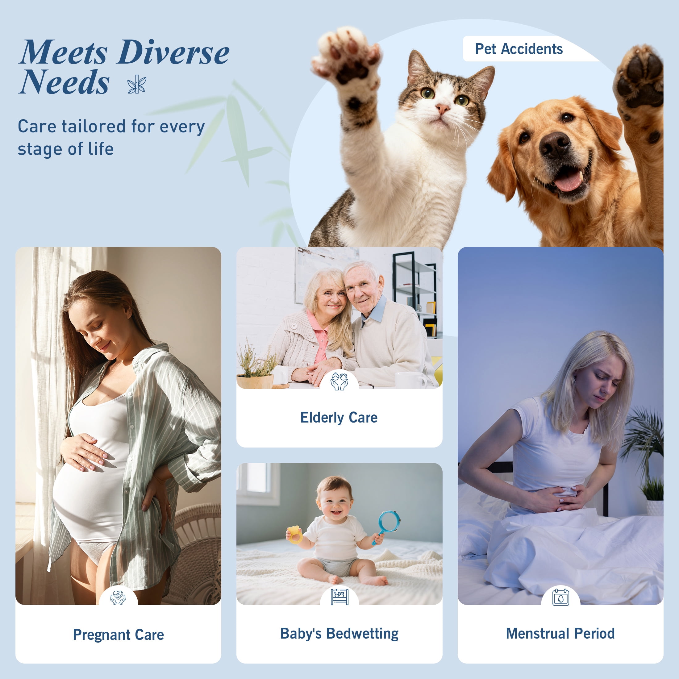 Sasttie 100% Waterproof Mattress Protector, Breathable Noiseless Deep Pocket Mattress Cover product image 1