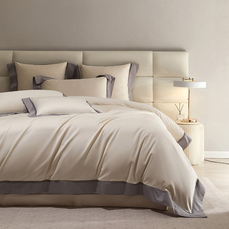 Clelia Champagne Duvet Cover Set (1000TC Egyptian Cotton)