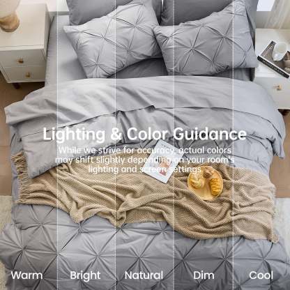 Sasttie 7-Piece Pintuck Comforter Set, Bed in a Bag, All-Season Bedding Set product image 4
