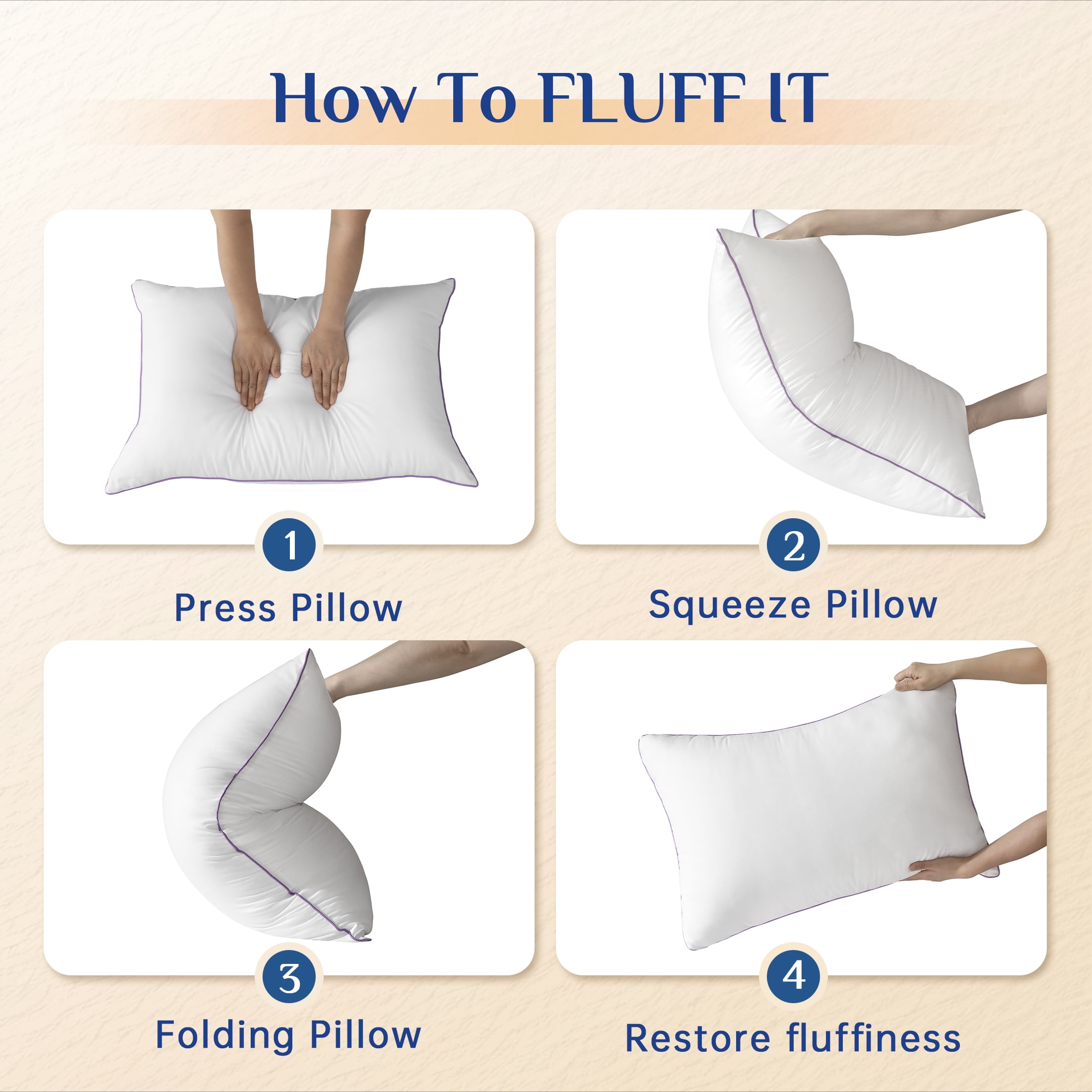 Sasttie Hotel Down Alternative Bed Pillows for Side, Back & Stomach Sleepers product image 5