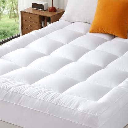 Sasttie Extra Thick 800GSM Mattress Topper, Pillow Top Deep Pocket Mattress Pad - Twin