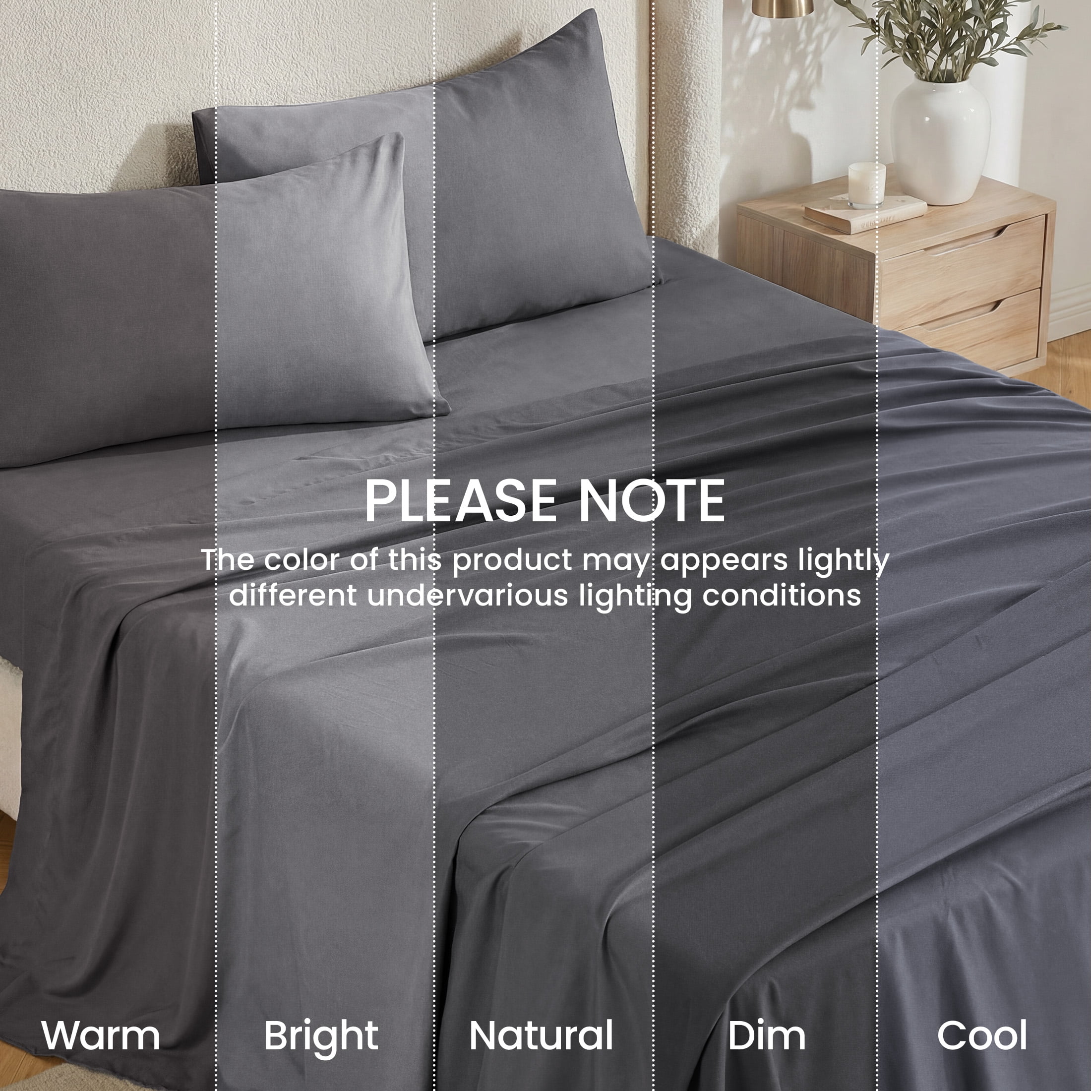 Sasttie 4-Piece Microfiber Bed Sheet Set, Deep Pocket Fitted Sheet & Pillowcases product image 5