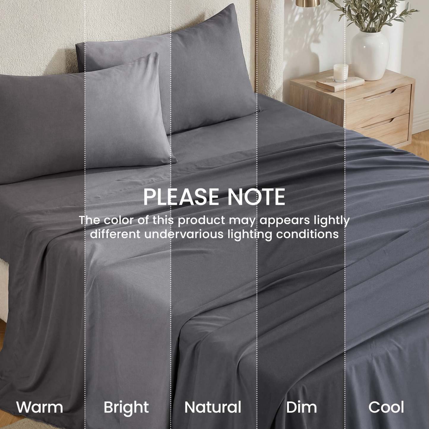 Sasttie 4-Piece Microfiber Bed Sheet Set, Deep Pocket Fitted Sheet & Pillowcases product image 5
