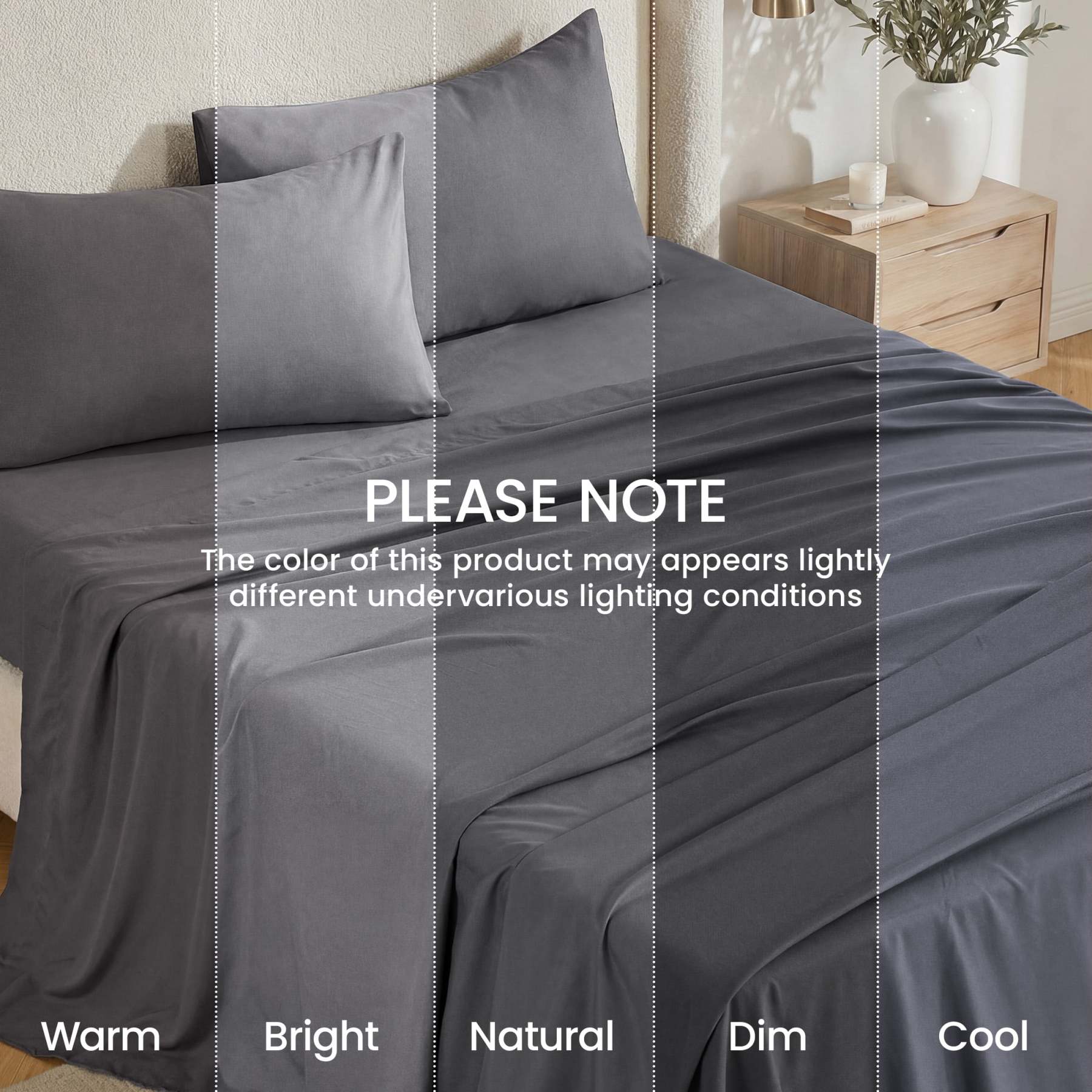 Sasttie 4-Piece Microfiber Bed Sheet Set, Deep Pocket Fitted Sheet & Pillowcases product image 5