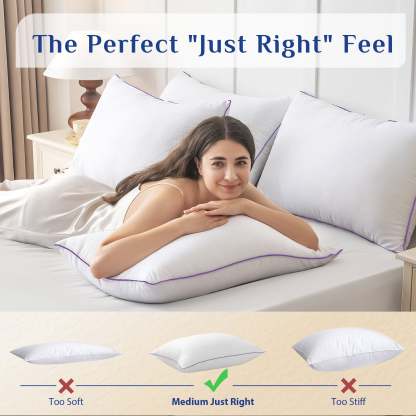 Sasttie Hotel Down Alternative Bed Pillows for Side, Back & Stomach Sleepers product image 3