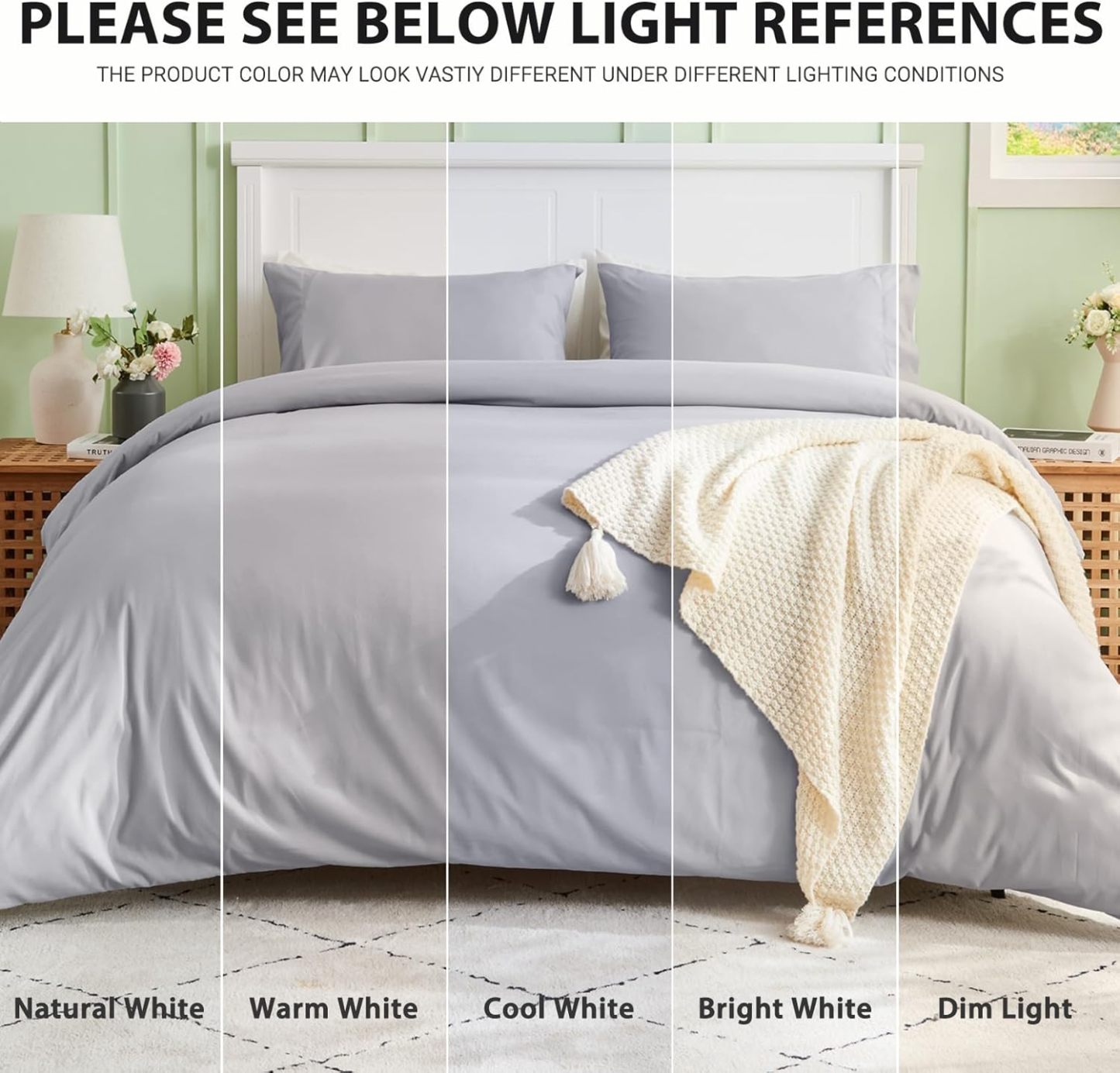 Sasttie Duvet Cover Twin/Twin XL Size, Double Brushed Twin/Twin XL Duvet Cover, 3-Piece Duvet Cover Set Includes 1 Duvet Cover (68x90) and 1 Pillowcase (20x26) with Zipper Closure, Light Grey