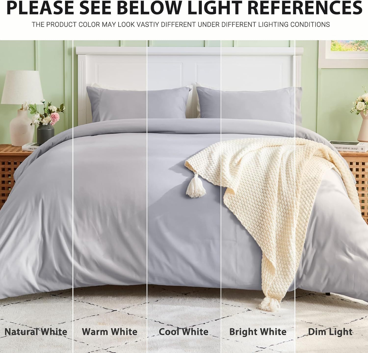 Sasttie Duvet Cover Twin/Twin XL Size, Double Brushed Twin/Twin XL Duvet Cover, 3-Piece Duvet Cover Set Includes 1 Duvet Cover (68x90) and 1 Pillowcase (20x26) with Zipper Closure, Light Grey