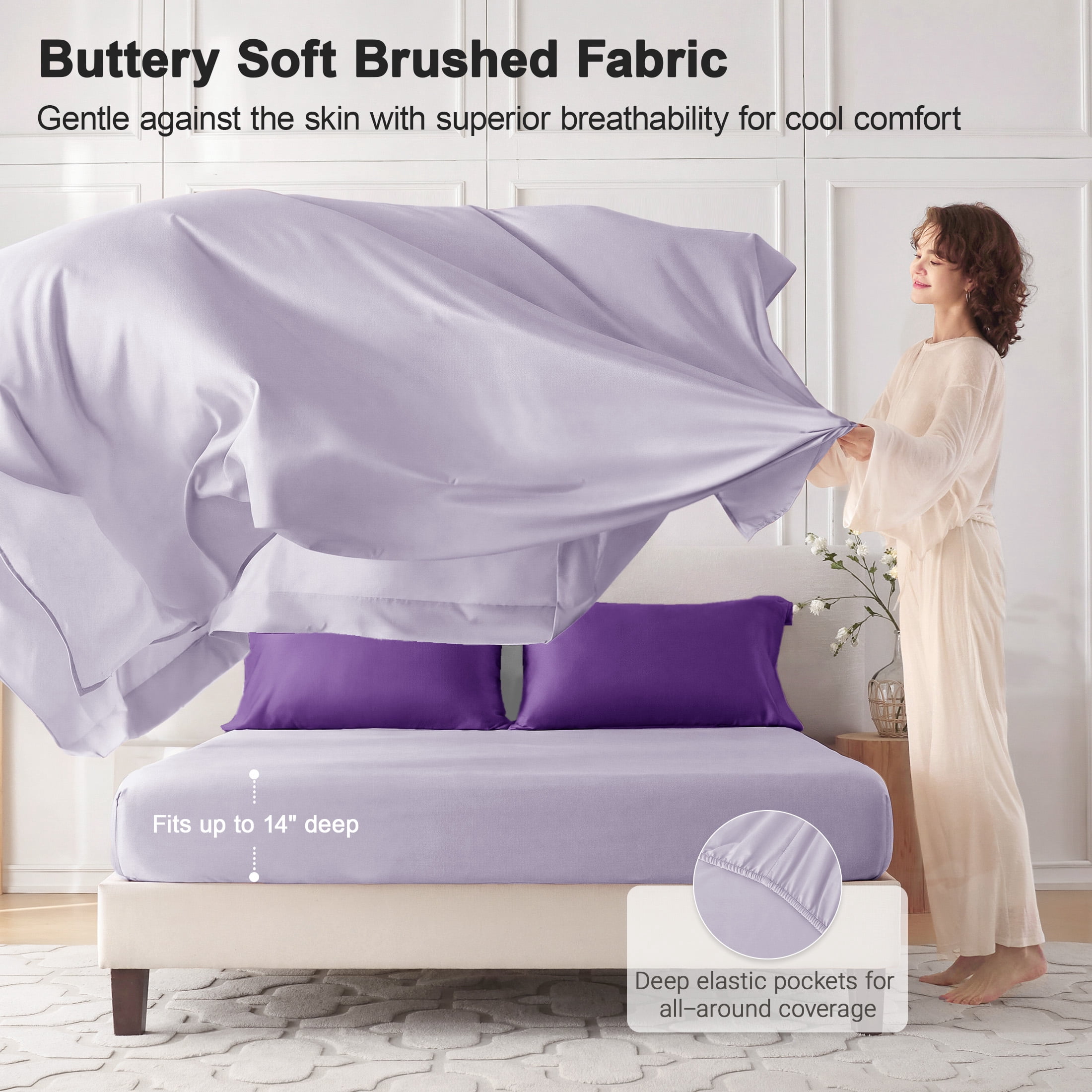 Sasttie 7-Piece Reversible Comforter Set, Bed in a Bag, All-Season Bedding Set product image 2