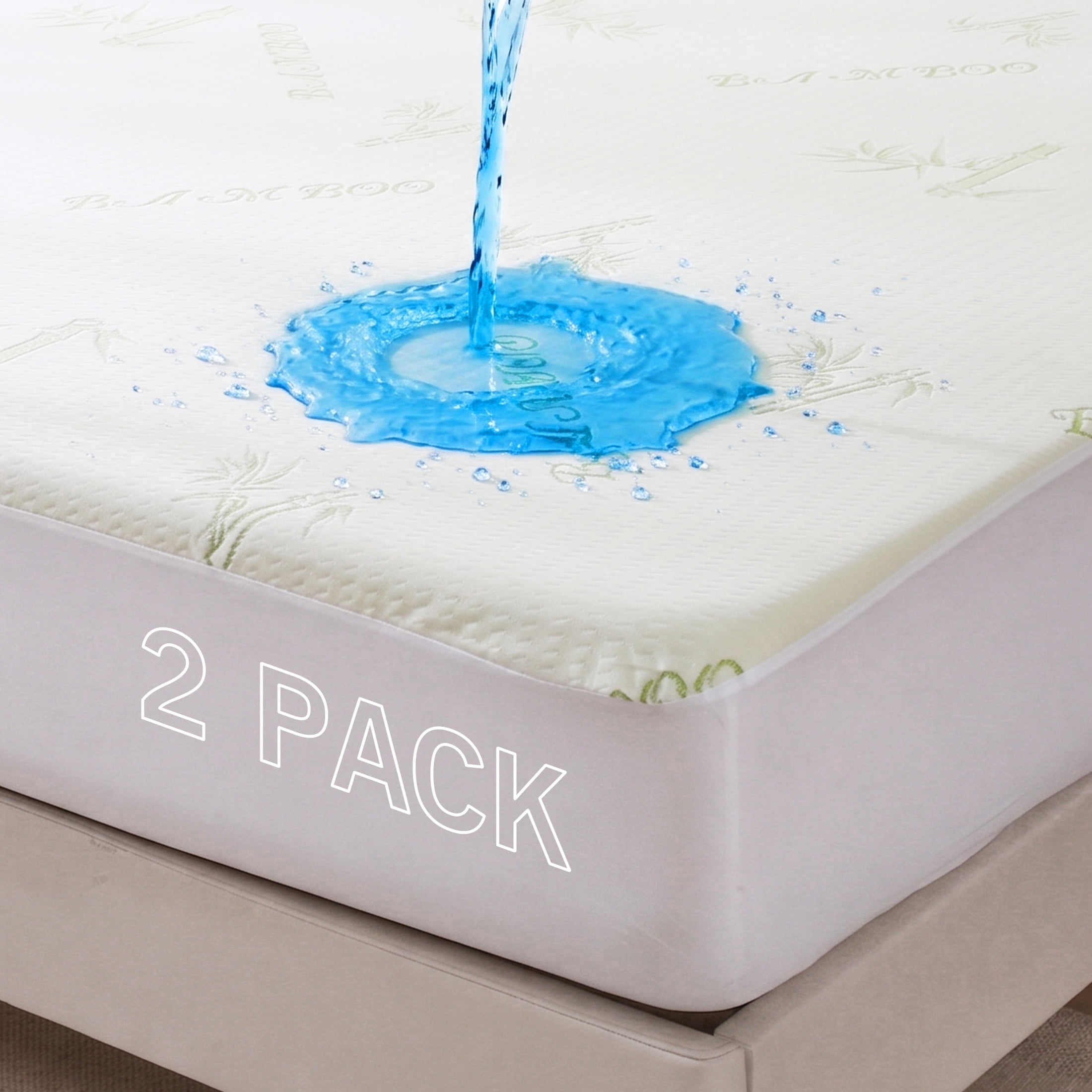 Sasttie 100% Waterproof Mattress Protector, Breathable Noiseless Deep Pocket Mattress Cover - California King / 2 Pack