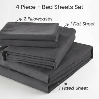 Sasttie 4-Piece Microfiber Bed Sheet Set, Deep Pocket Fitted Sheet & Pillowcases product image 4