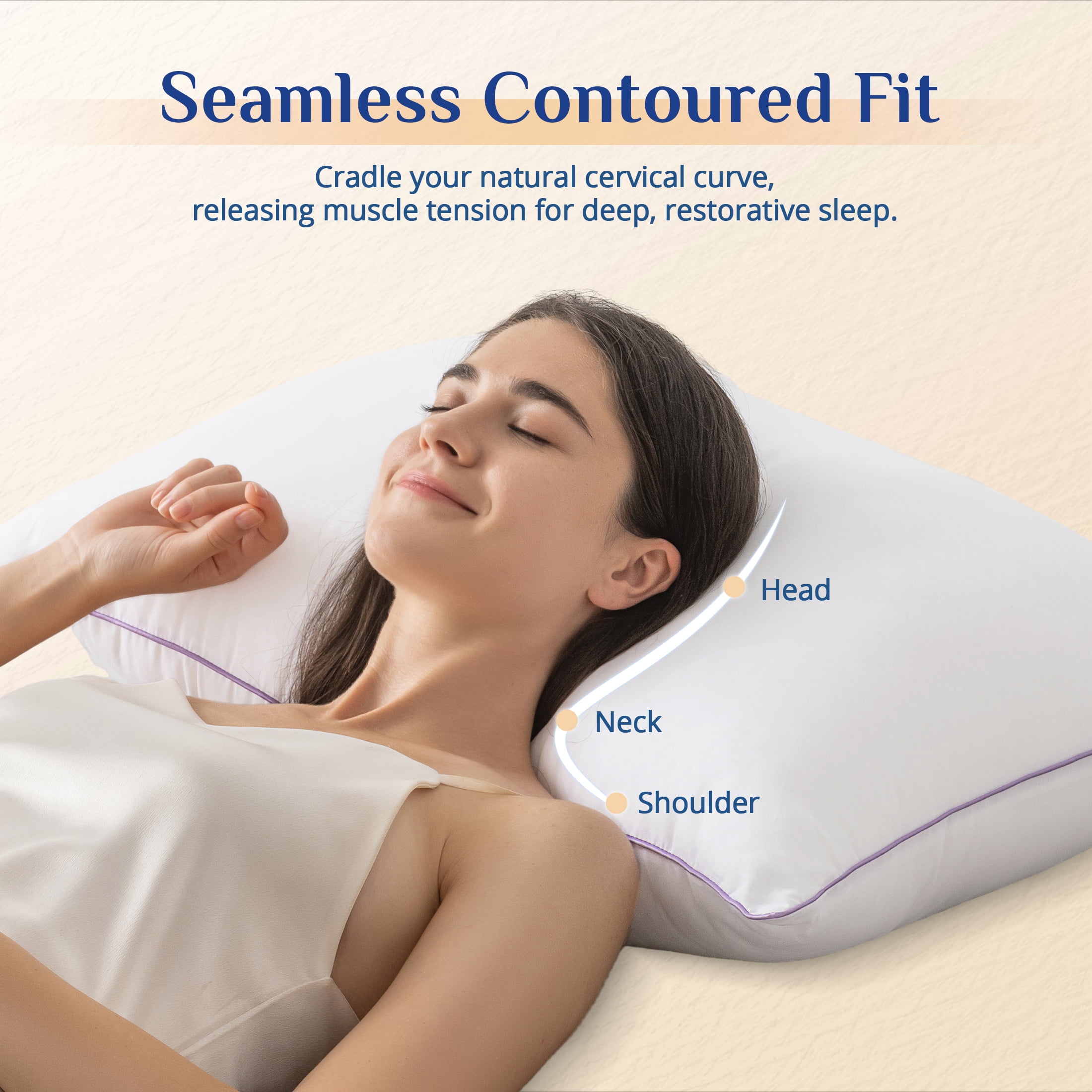 Sasttie Hotel Down Alternative Bed Pillows for Side, Back & Stomach Sleepers product image 7