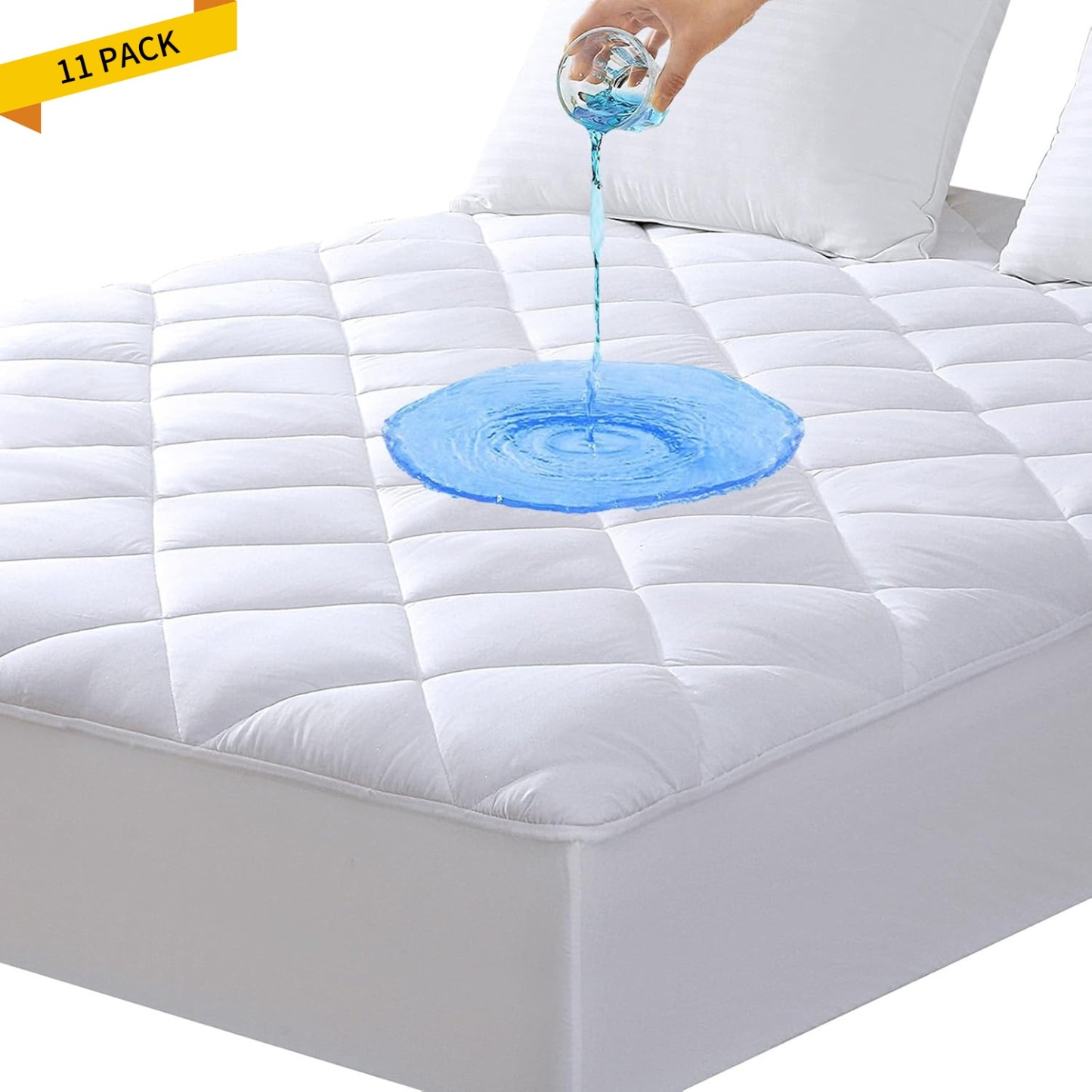 MUXHOMO Twin XL Mattress Protector Pad Quilted, 100% Waterproof Mattress Cover Twin XL Size Bed, Cooling and Breathable Mattress Pad Cover, Deep Pocket 8"-21"