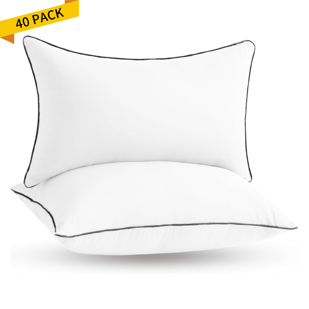 Sasttie 12x20 Pillow Insert Set of 2, Lumber Pillow Insert for Bed Couch and Sofa, 12 by 20 Throw Pillow Inserts, Machine Washable Decorative Throw Pillows, White