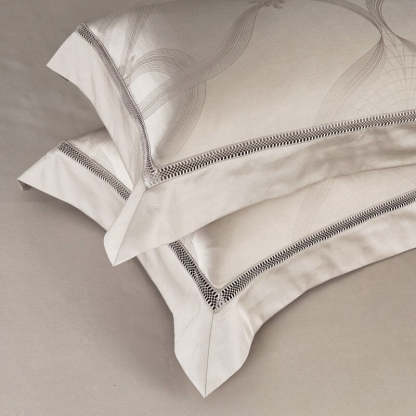 Aceline Grey Duvet Cover Set (1000TC Egyptian Cotton)