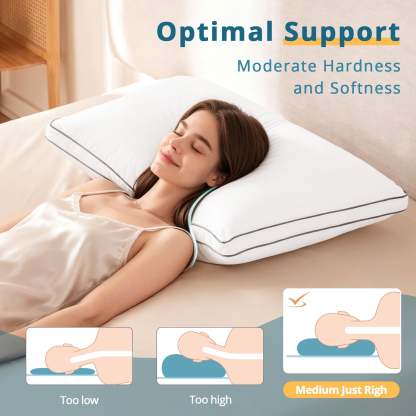 Sasttie Gusseted Bed Pillows, Supportive Down Alternative Hotel Quality Pillows product image 6