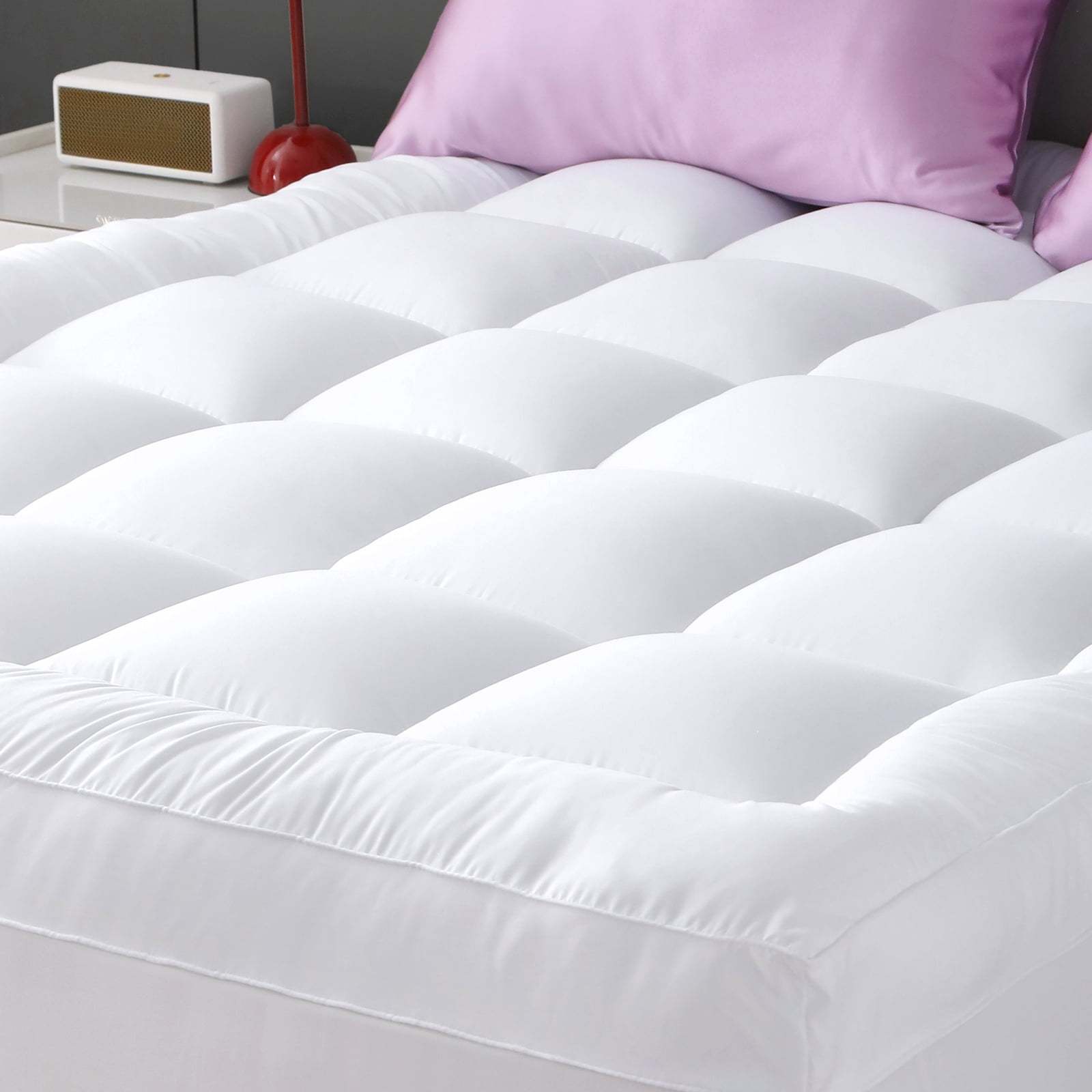 Sasttie Extra Thick 800GSM Mattress Topper, Pillow Top Deep Pocket Mattress Pad - Full