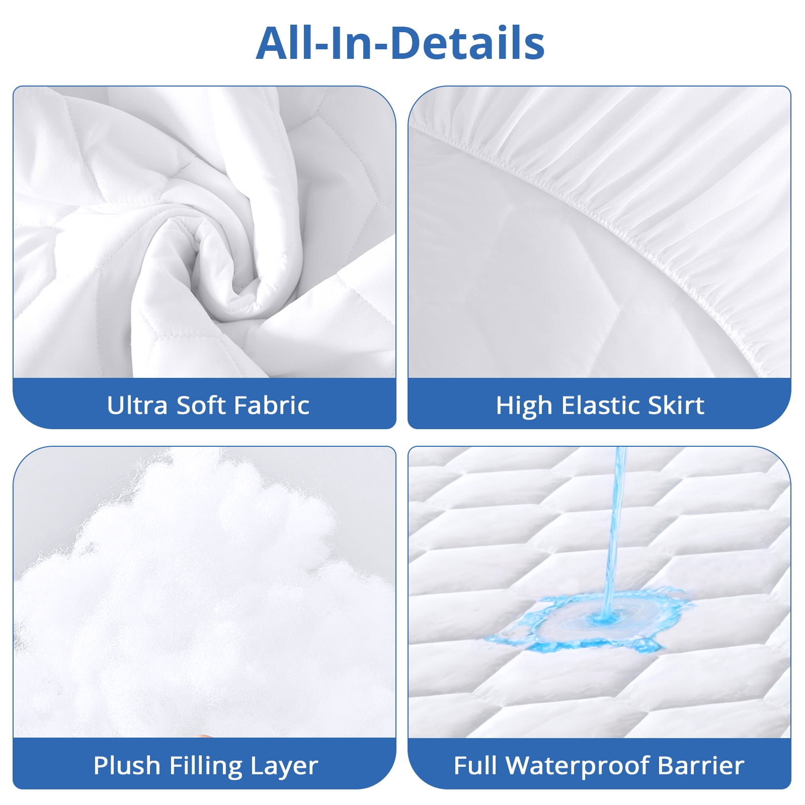 Sasttie Quilted Waterproof Mattress Protector, Deep Pocket Mattress Pad product image 8