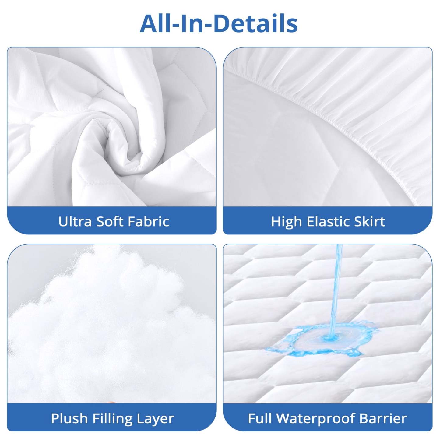 Sasttie Quilted Waterproof Mattress Protector, Deep Pocket Mattress Pad product image 8