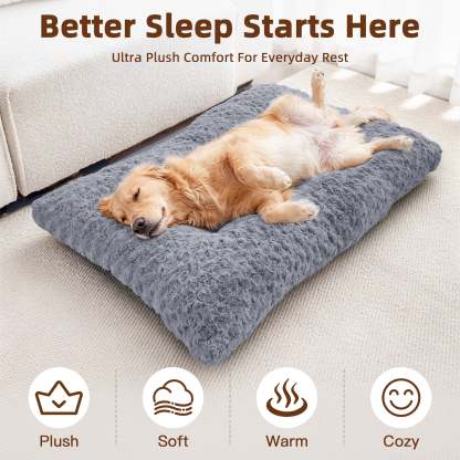 Sasttie Rose Velvet Dog Bed Crate Pad, Washable Plush Pet Mat with Non-Slip Bottom product image 5