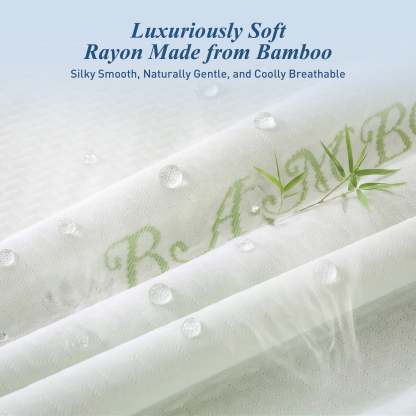Sasttie 100% Waterproof Mattress Protector, Breathable Noiseless Deep Pocket Mattress Cover product image 6