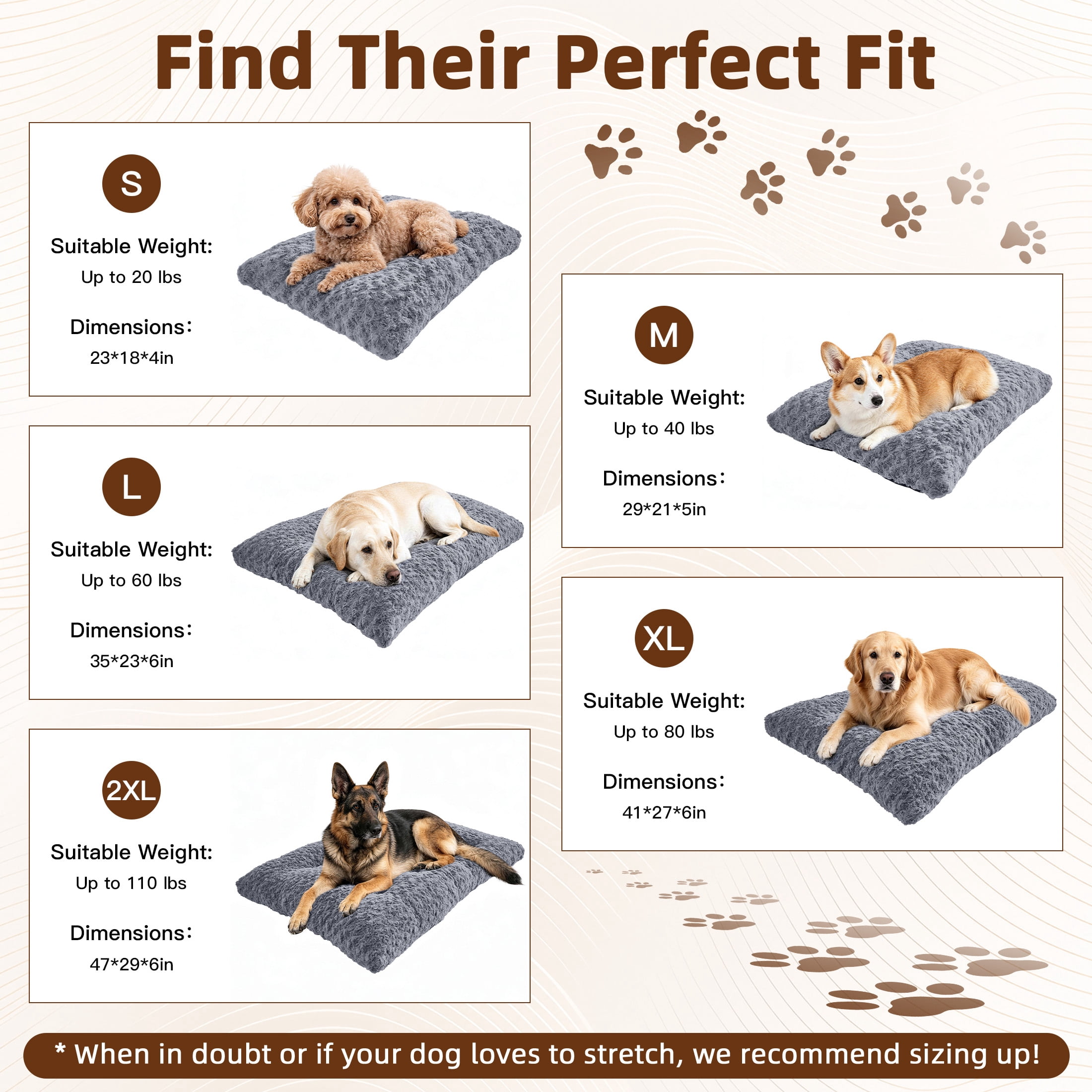 Sasttie Rose Velvet Dog Bed Crate Pad, Washable Plush Pet Mat with Non-Slip Bottom product image 6
