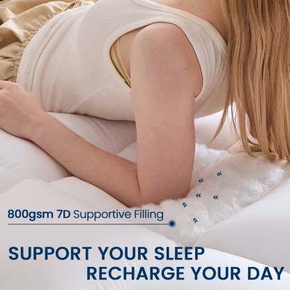 Sasttie Extra Thick 800GSM Mattress Topper, Pillow Top Deep Pocket Mattress Pad product image 6