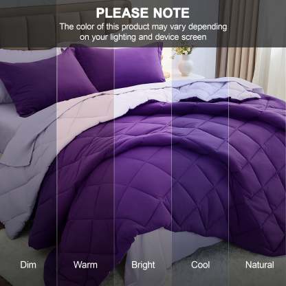 Sasttie 7-Piece Reversible Comforter Set, Bed in a Bag, All-Season Bedding Set product image 6
