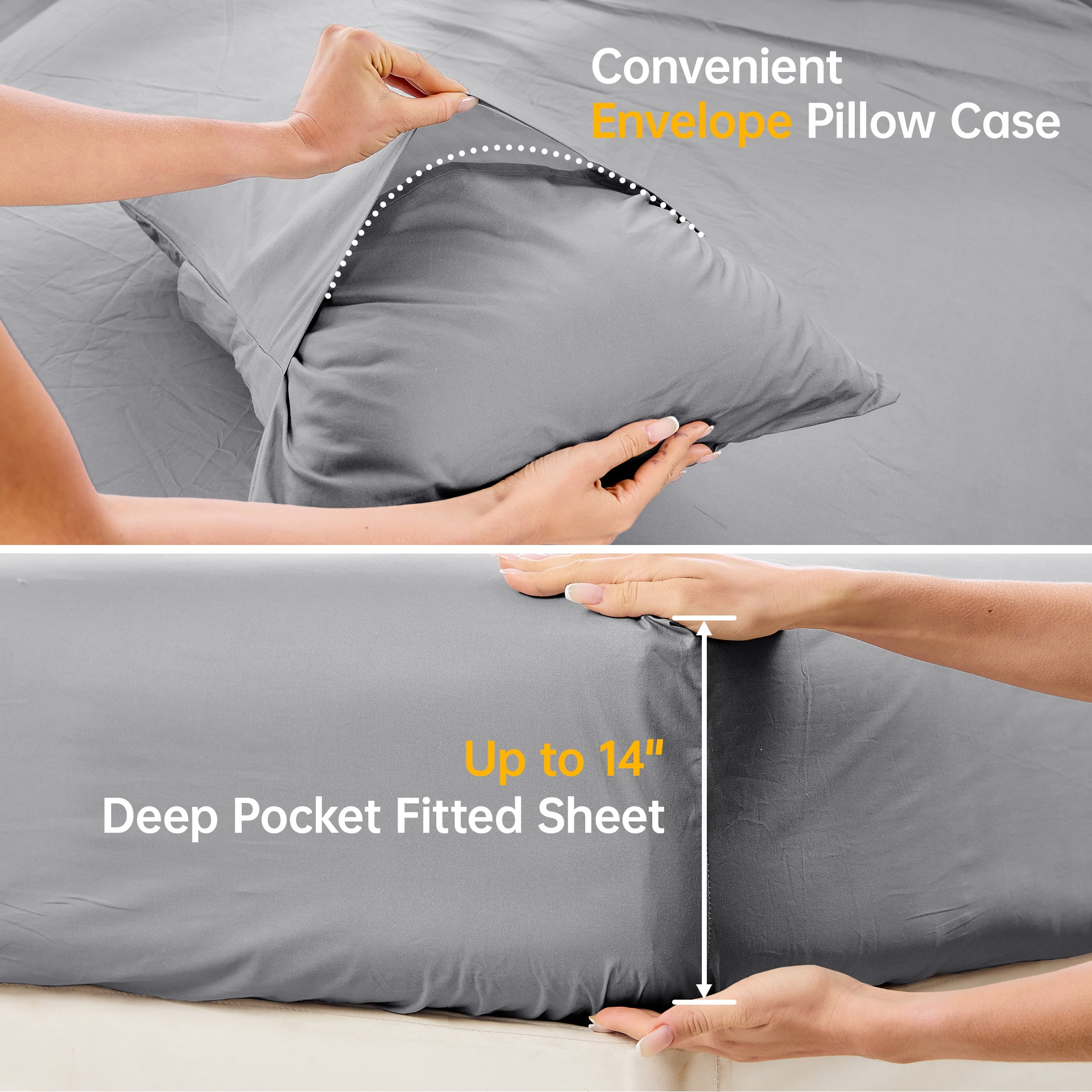 Sasttie 7-Piece Pintuck Comforter Set, Bed in a Bag, All-Season Bedding Set product image 3