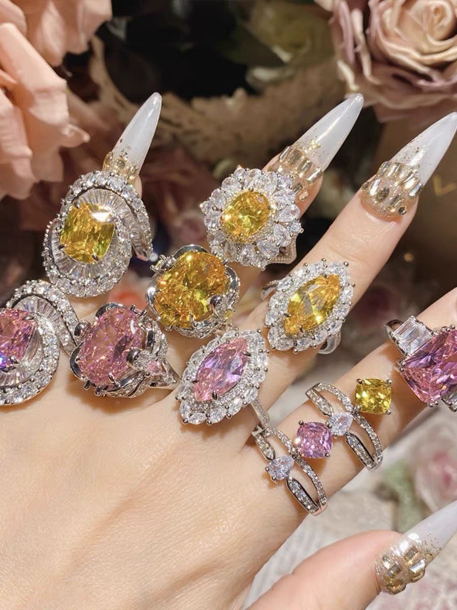 MJYjewelry Colorful Gemstone Jewelry Earring Ring & Necklace Bags