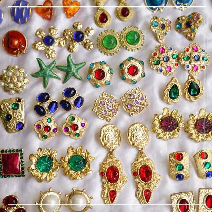 MJYjewelry Colorful Gemstone Earrings Bag