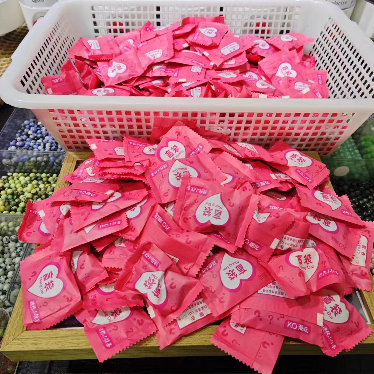 Open crystal bedas bags