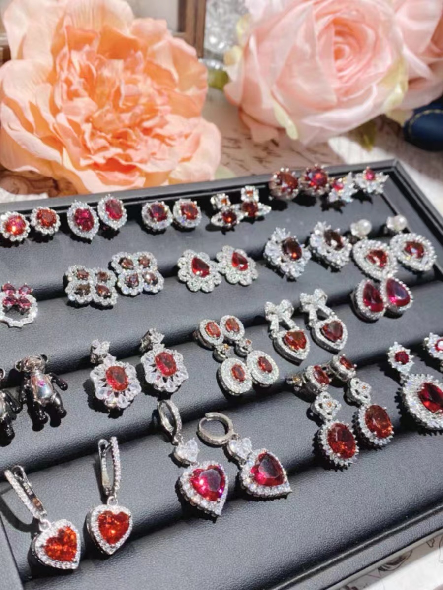 MJYjewelry Colorful Gemstone Earrings Bag