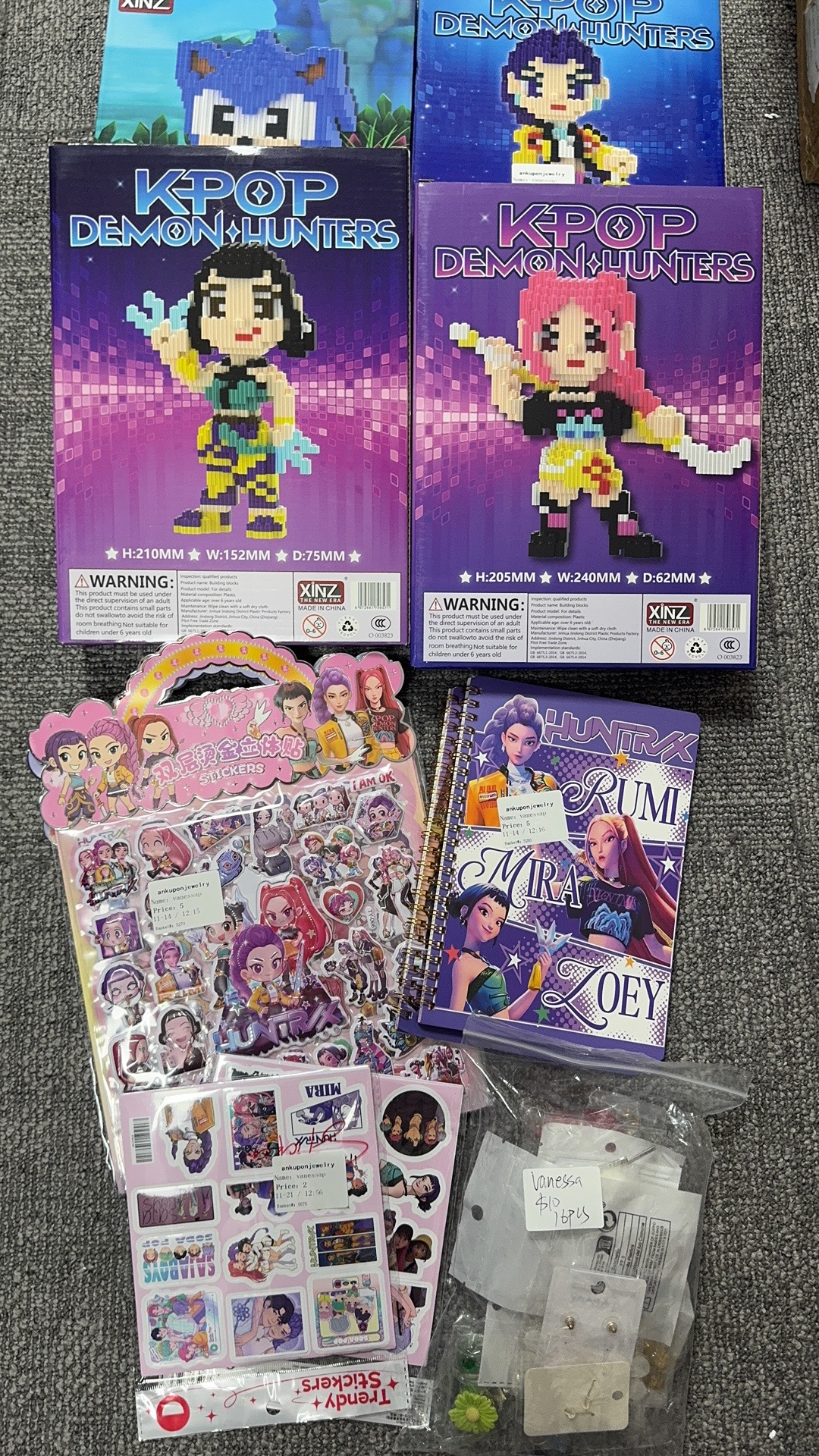 Vanessa packing $438+$25tariff=$463