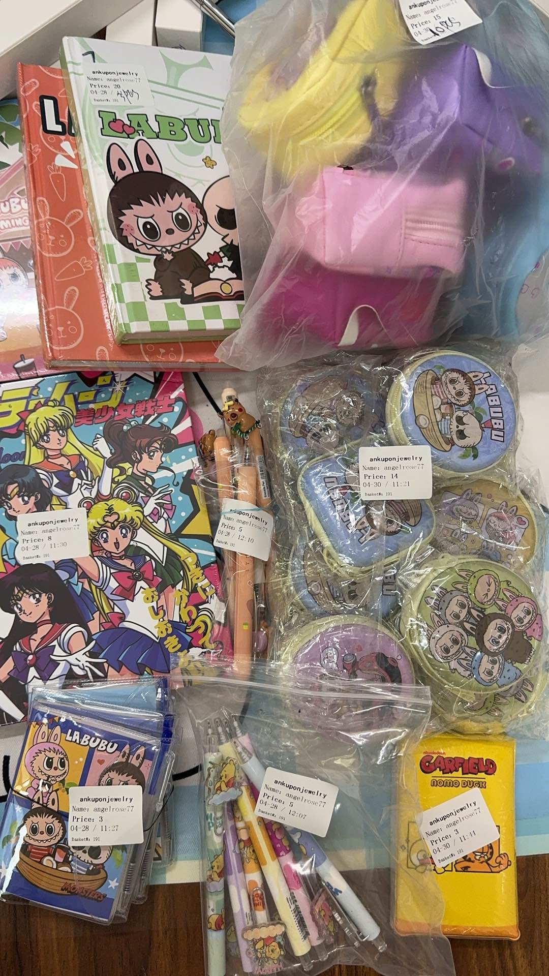 Angel rose    66$+65$=131$+73$+209$=413$