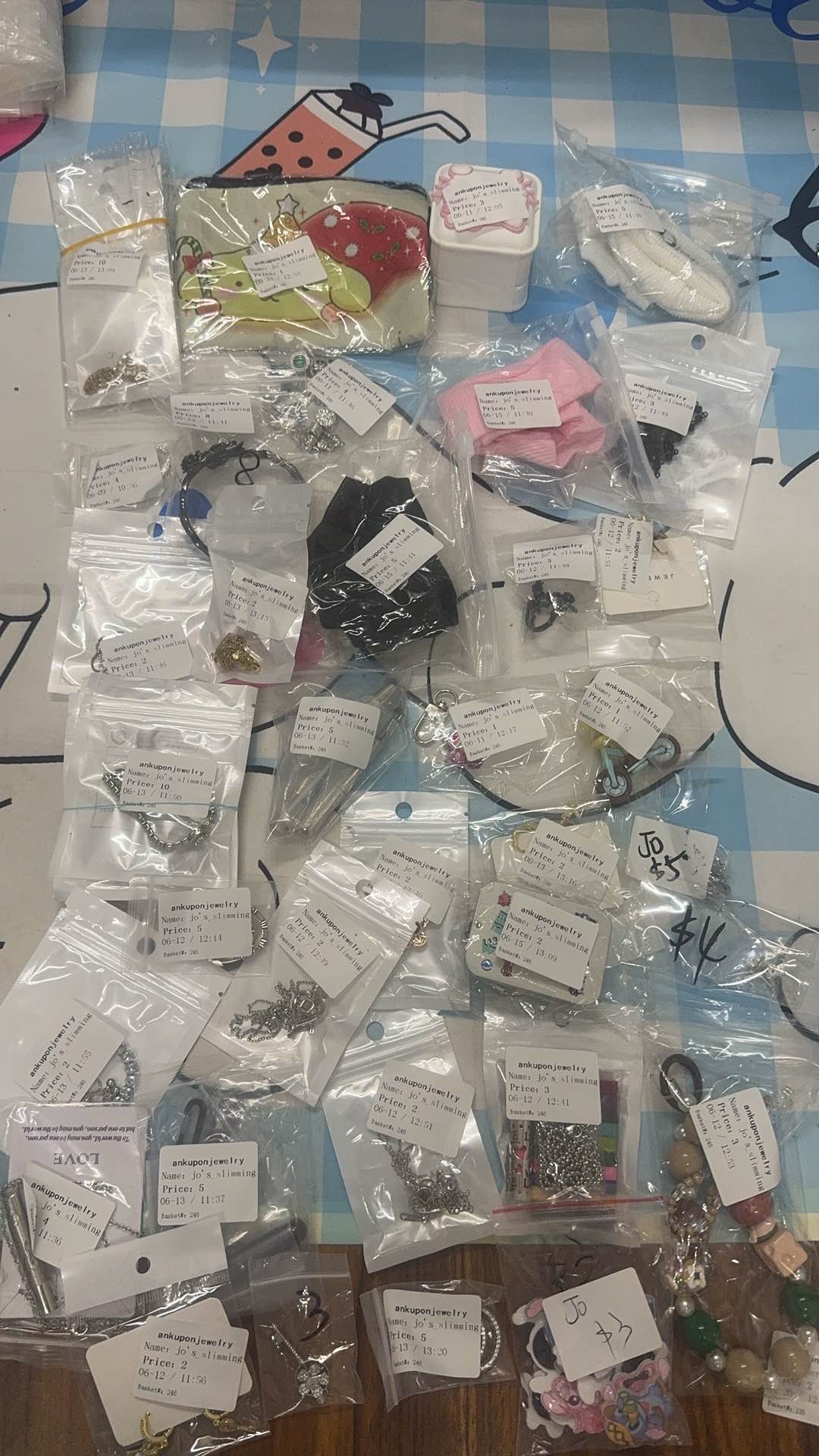 Jo wales $124-$20depoist +$3=$107+111$=218$+71$=289$+54$=343$+252$=595$