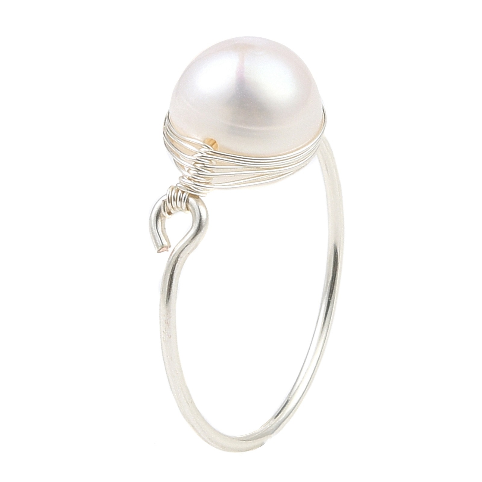 Cross-Border Amazon Natural Amethyst round Beads Winding DIY Handmade Shell Pearl Agate Volcanic Rock Bird Nest Ring