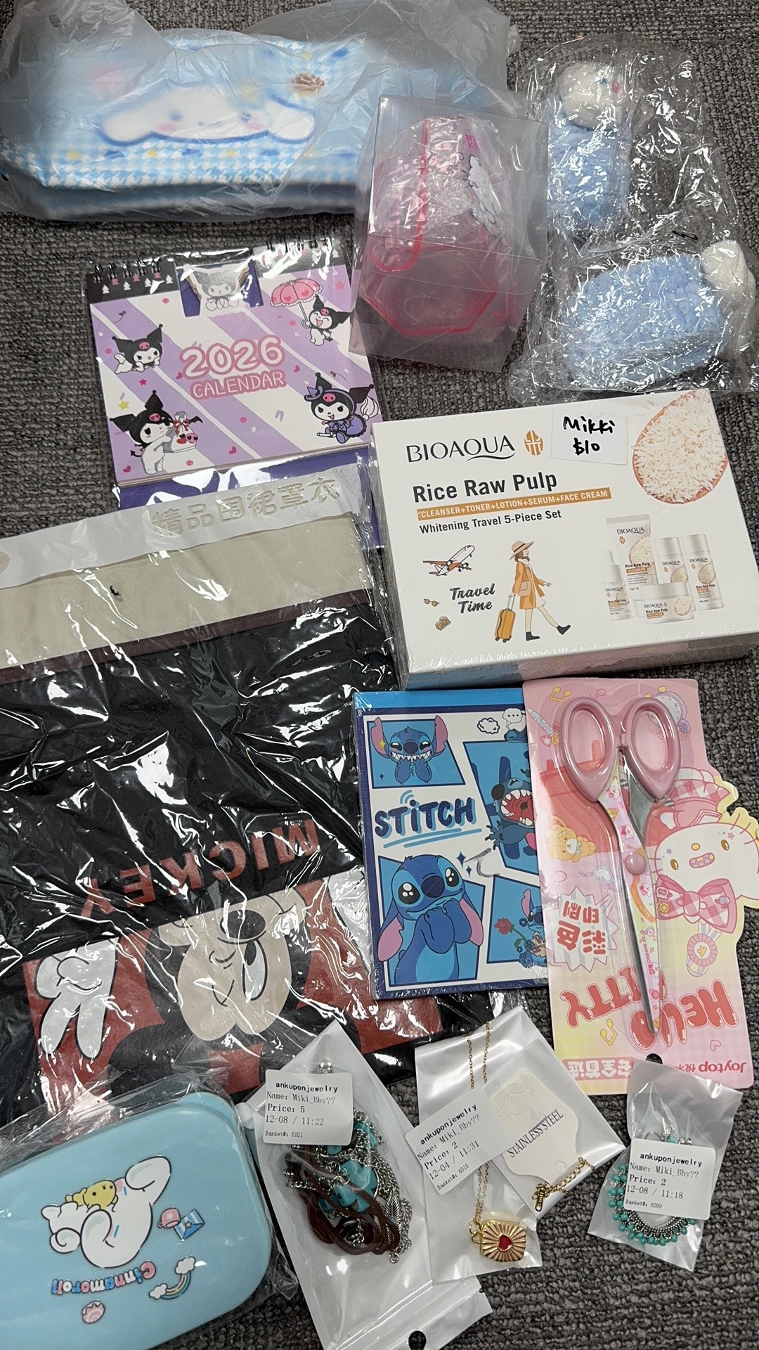 Mikki $170+$10tariff=$180-$20deposit=$160