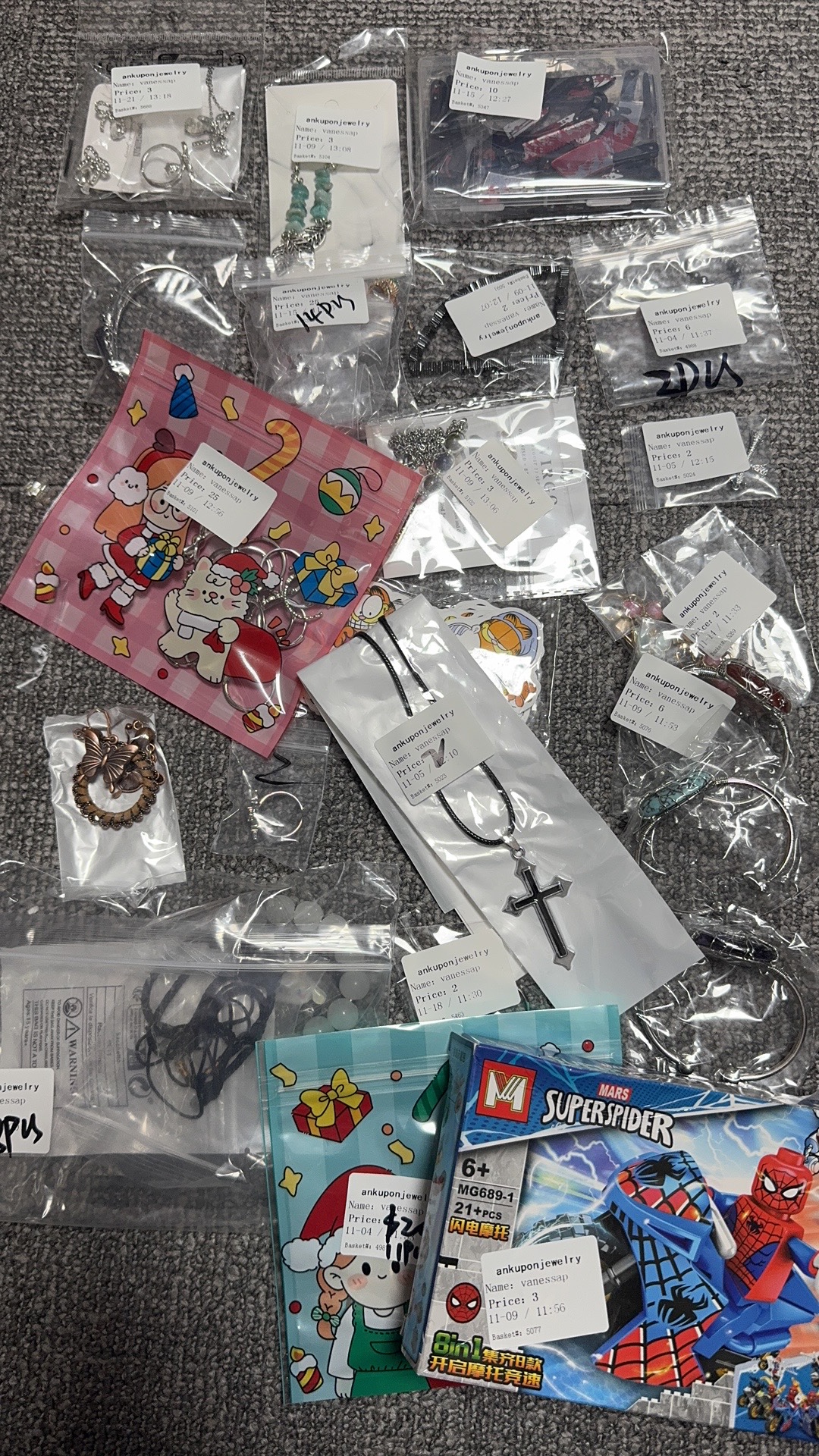 Vanessa packing $438+$25tariff=$463