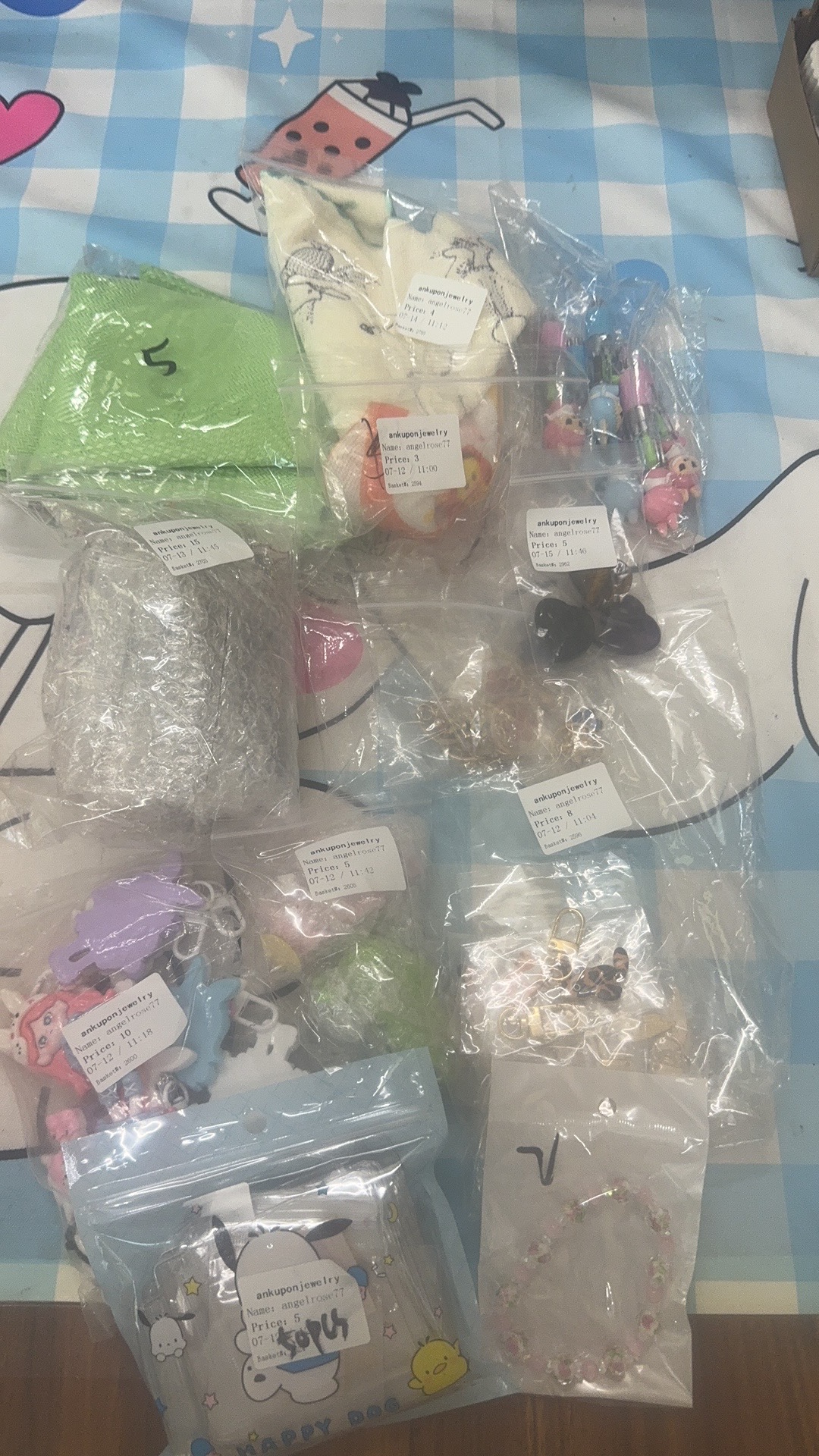 Angel rose    66$+65$=131$+73$+209$=413$+$307=$720+$189=$909+$103=$1012-$50deposit=$962+$149+$79=$1190