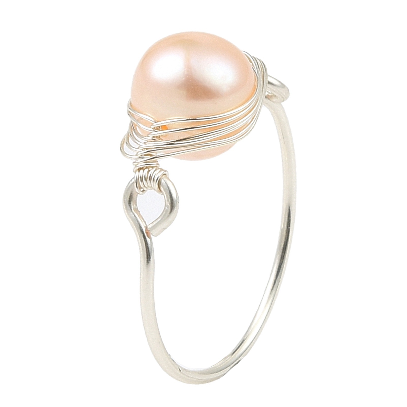 Cross-Border Amazon Natural Amethyst round Beads Winding DIY Handmade Shell Pearl Agate Volcanic Rock Bird Nest Ring