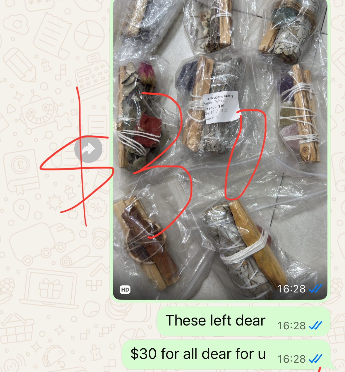 Justyna $167+$420=$587+$316=$903*0.95=$857.85