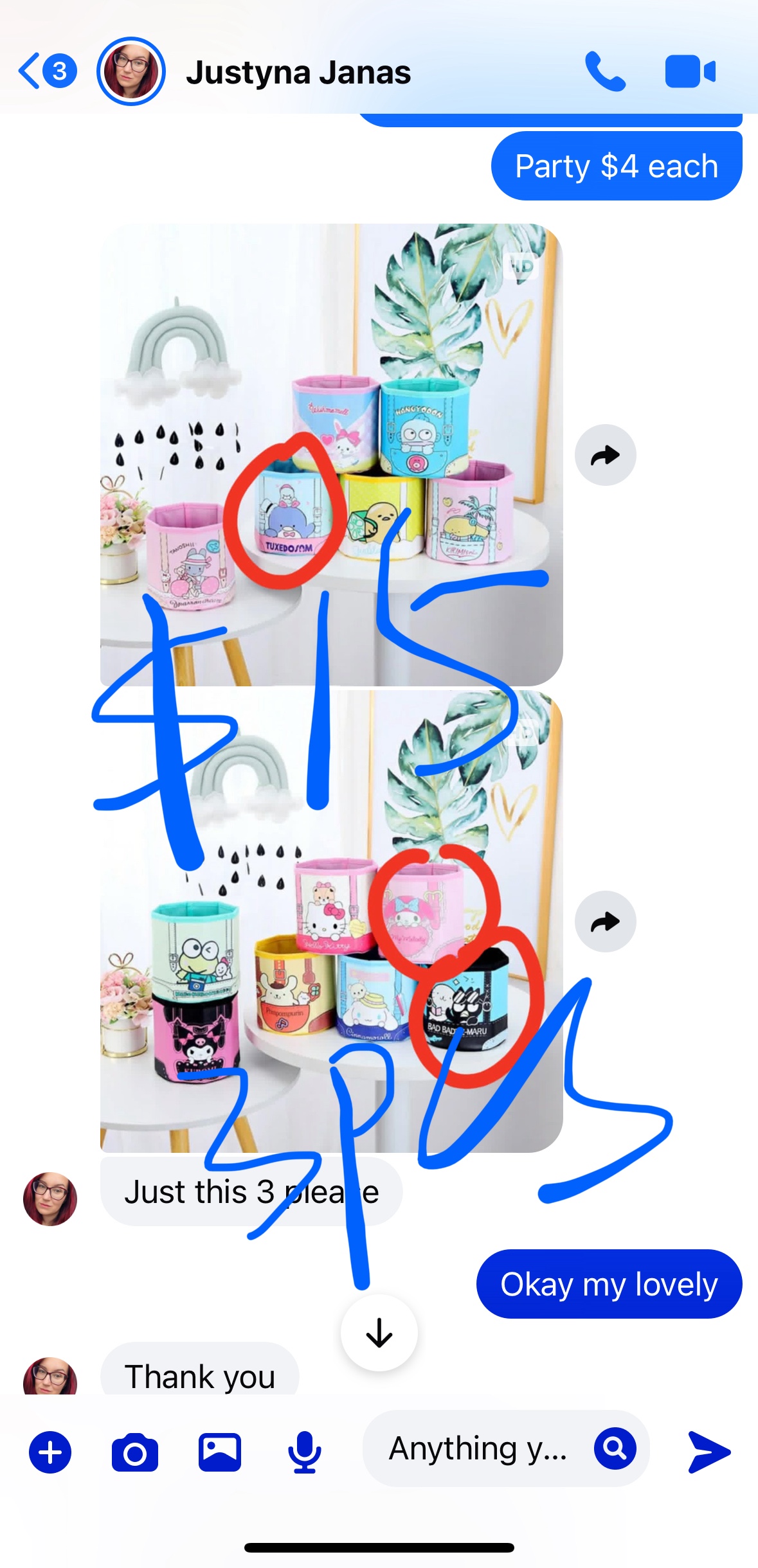 Justyna $167+$85=$252*0.95=$239