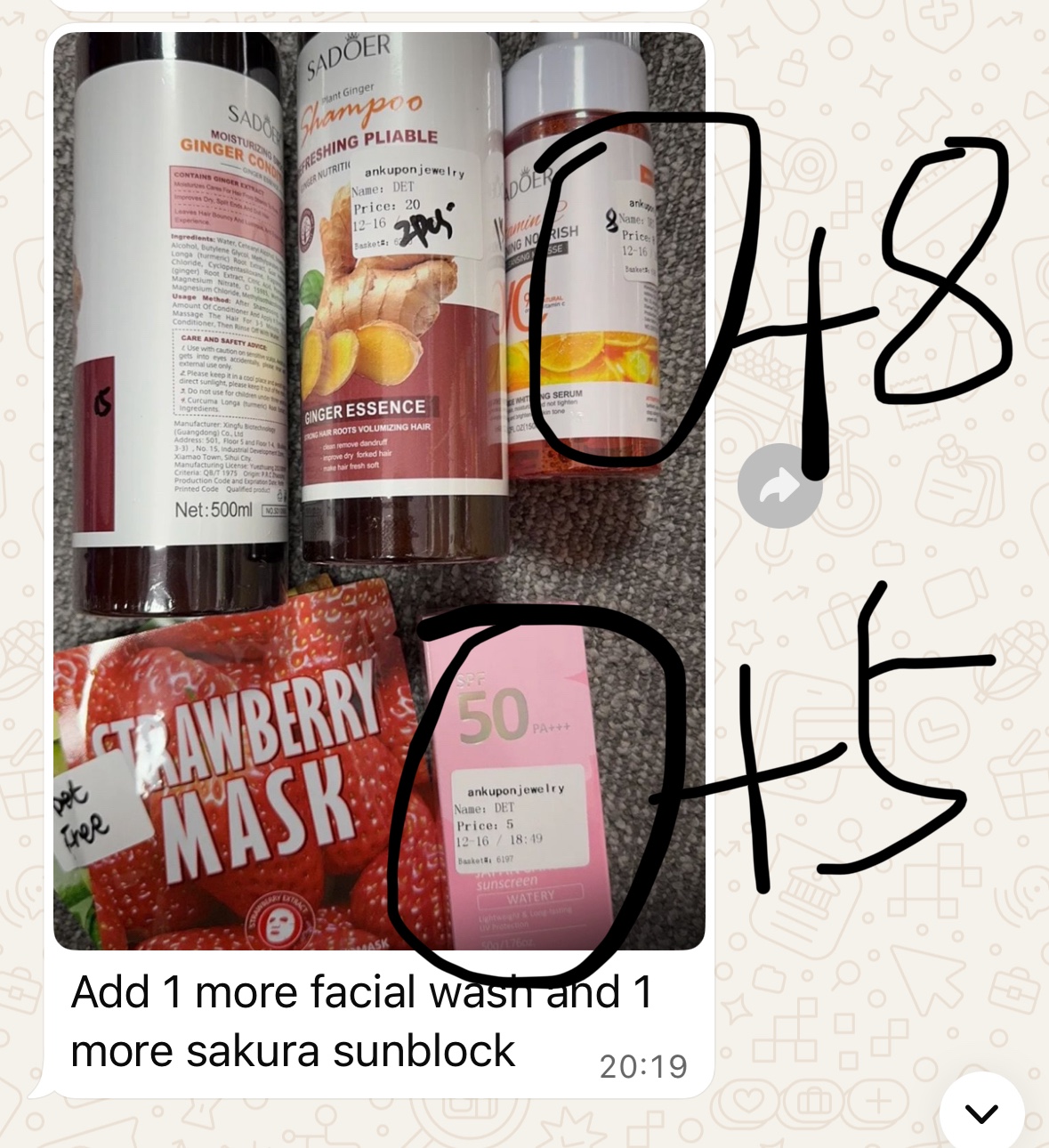 Det $186-$20deposit=$166+$33=$199-$37+$51=$213