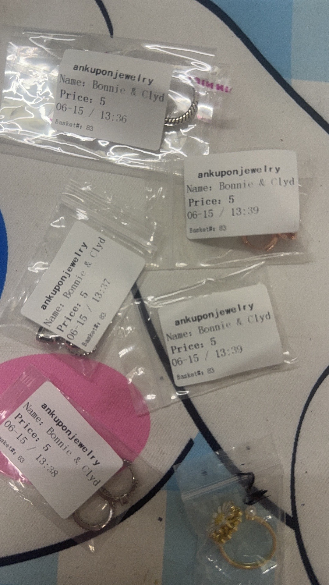 Bonnie $85+$27+$10tariff =$ 122