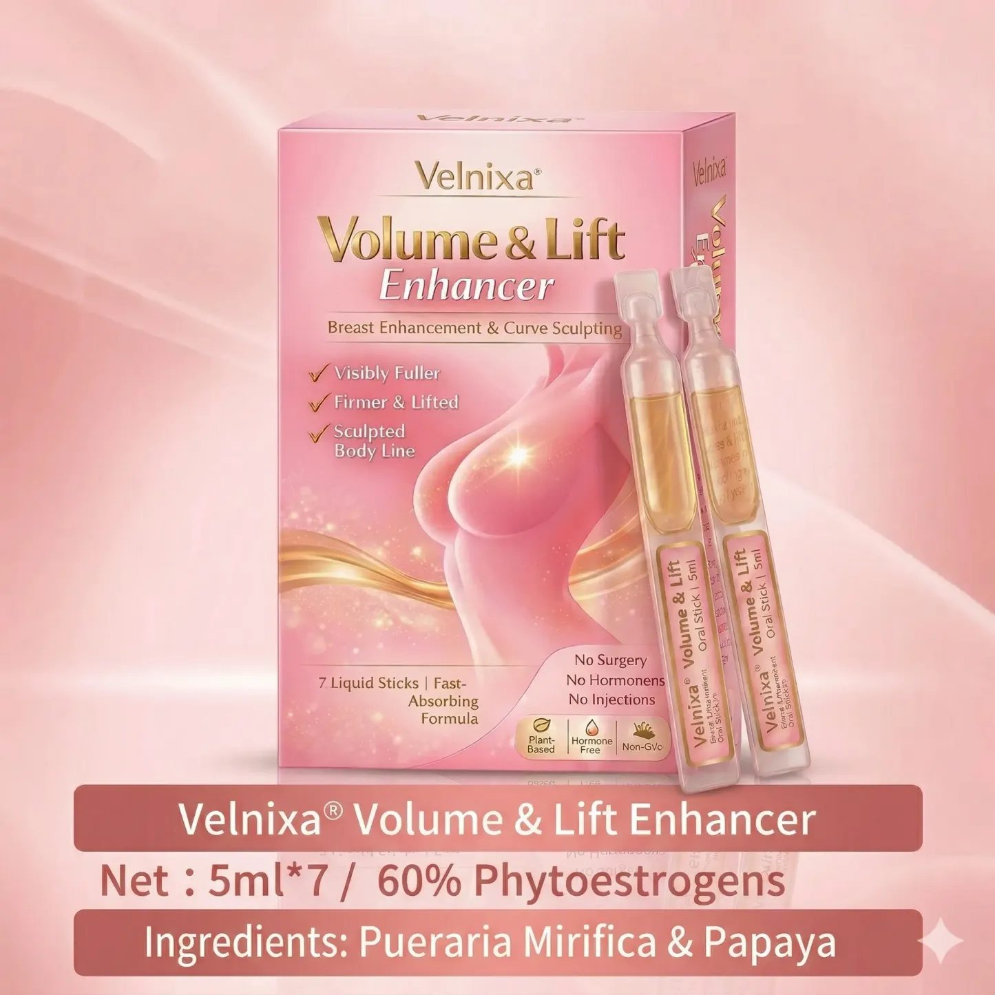 Velnixa® Volume & Lift Enhancer | Breast Enhancement & Curve Sculpting