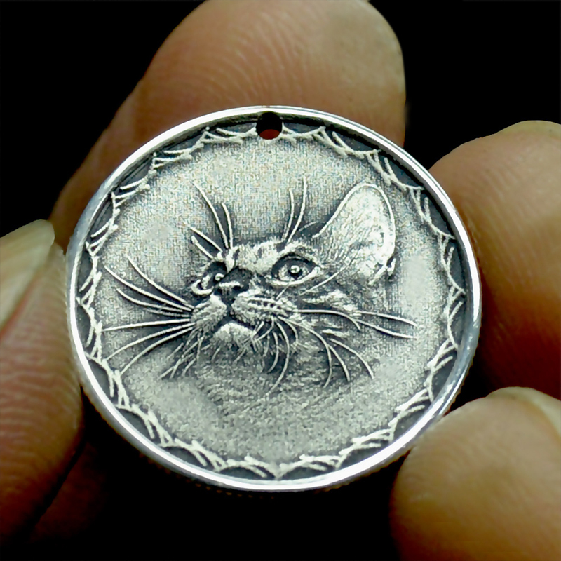 Custom Pet Commemorative Vintage Silver Coins