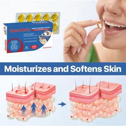 AnnieCare® GlucoRelix Diabetes Treatment Softgels ✅ Diabetic Foot Relief - Glucose Metabolism Support - Weight Control Support