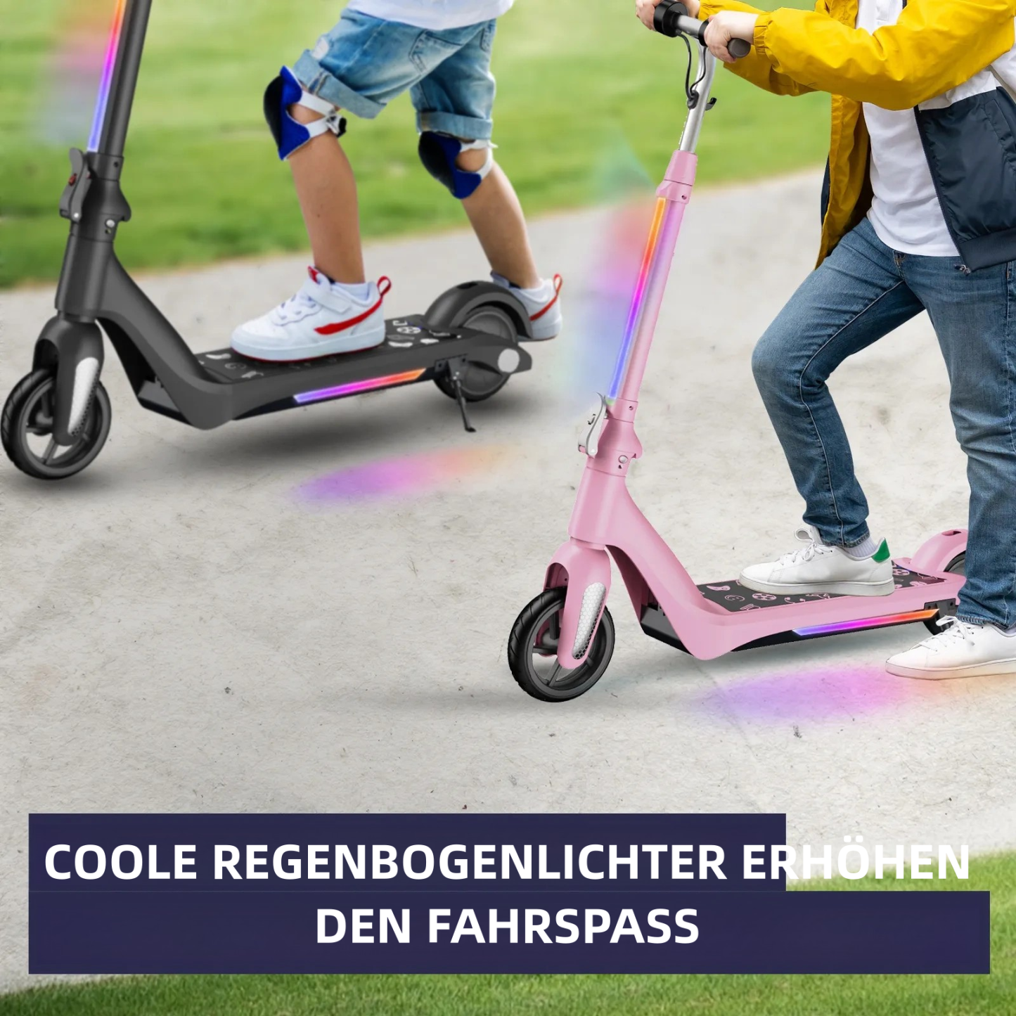 F6 Kinder Elektroroller UK Klappbarer Jugend Elektroroller 80W 12km/h LED-Anzeige