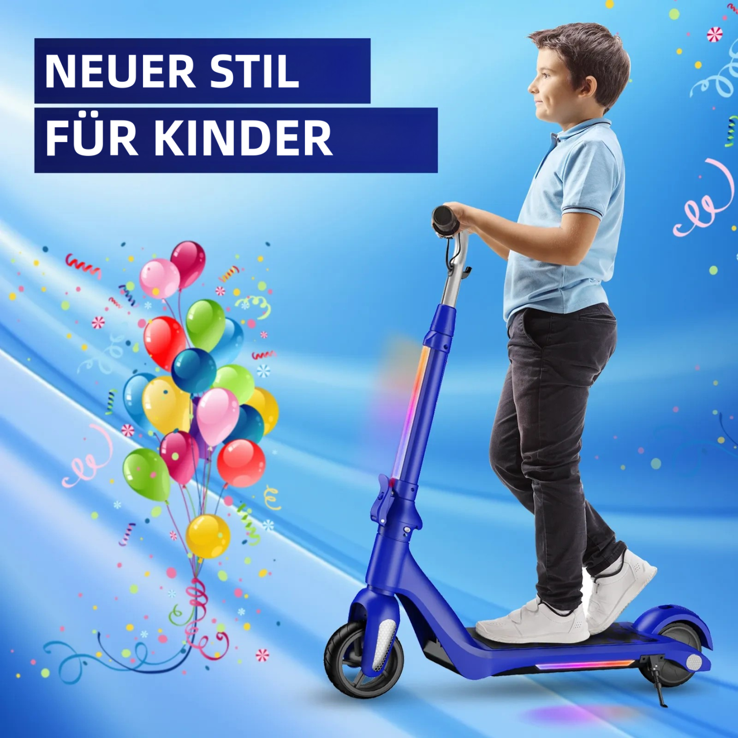 F6 Kinder Elektroroller UK Klappbarer Jugend Elektroroller 80W 12km/h LED-Anzeige